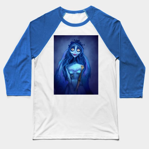 Emily The Corpse Bride Baseball T-Shirt by Niniel_Illustrator